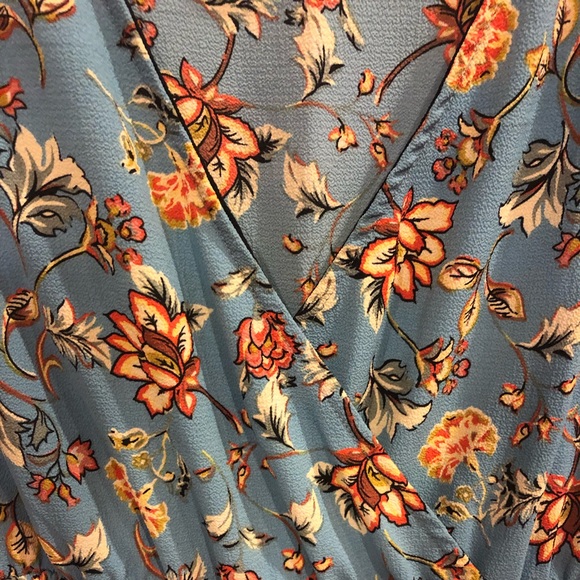 Blue Wrapper Dress - Picture 2 of 5